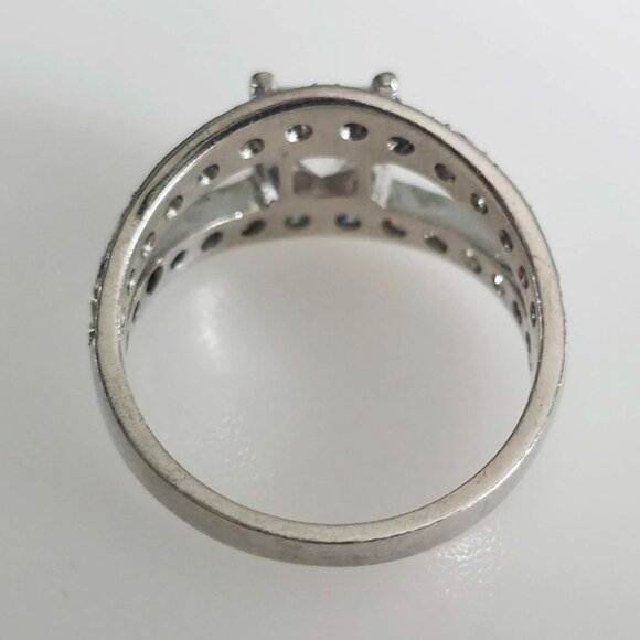 Sterling Silver Princess Cut CZ Ring - Picture 6 of 8